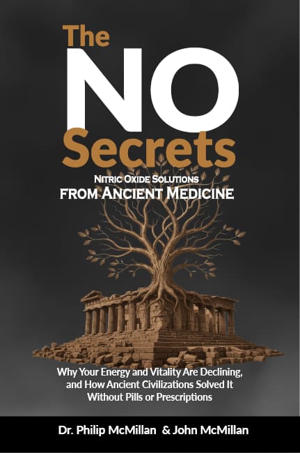 The NO Secrets book cover — a tree rooted in ancient Greek temple ruins
